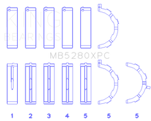 Load image into Gallery viewer, King Engine Bearings Ford V8 4.6L/5.4L SOHC Coated (Size .026) Crankshaft Main Bearings (Set of 5)