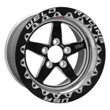 Load image into Gallery viewer, Weld S71 15x12.33 / 5x4.75 BP / 3.5in. BS Black Wheel (Medium Pad) - Black Single Beadlock MT