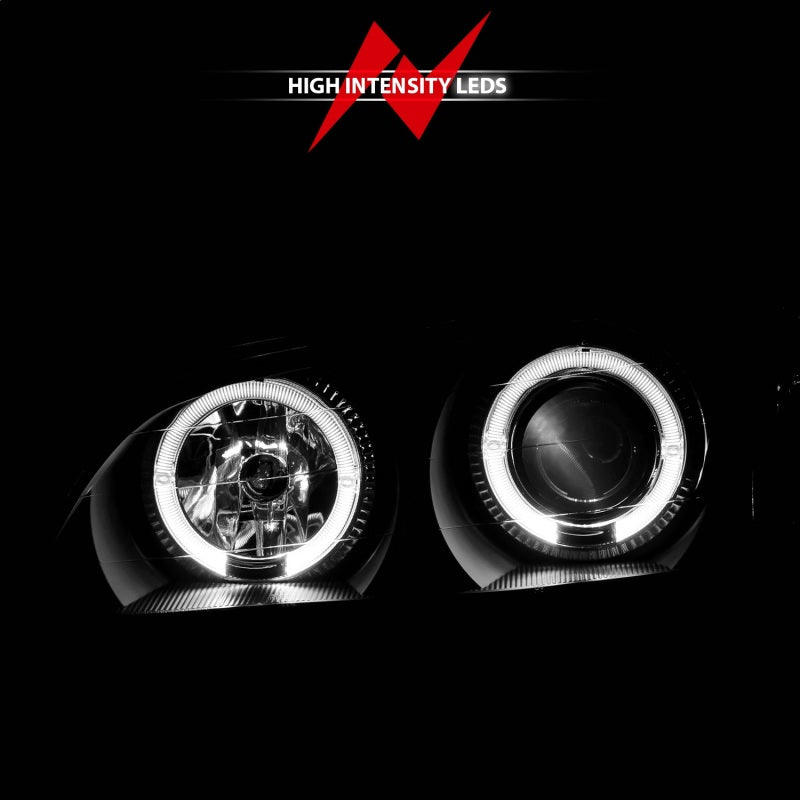 ANZO 2000-2004 Infiniti I30 Projector Headlights w/ Halo Black