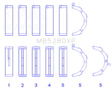 Load image into Gallery viewer, King Engine Bearings Ford Prod. V8 4.6L/5.4L (Size 0.25) Performance Main Bearing Set