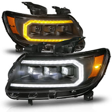 Load image into Gallery viewer, ANZO 15-22 Chevrolet Colorado Full LED Projector Headlights w/ Initiation &amp; Sequential - Black