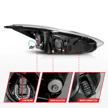 Load image into Gallery viewer, ANZO 15-18 Ford Focus Projector Headlights - w/ Light Bar Switchback Black Housing