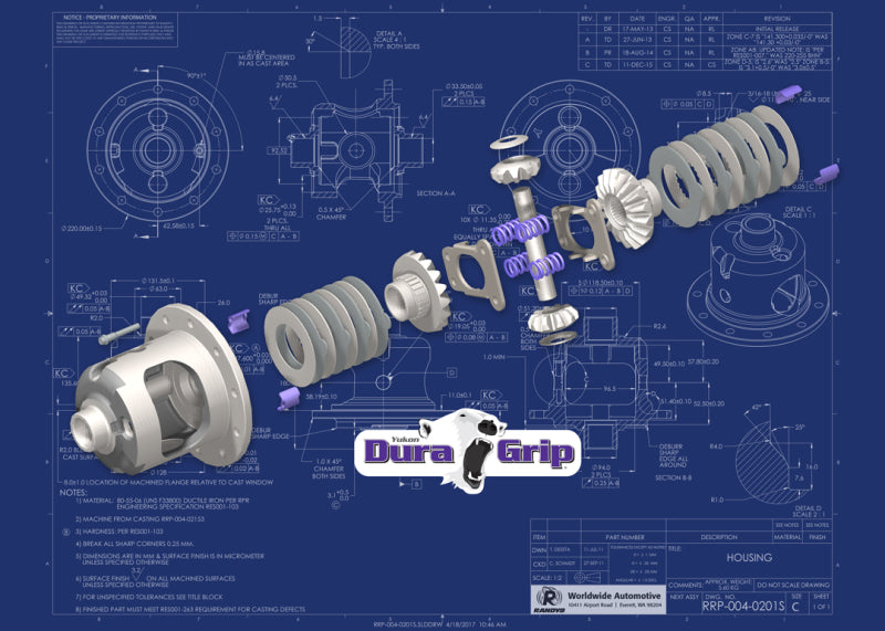 Yukon Gear Dana 60 4.10 & Down Dura Grip Positraction Narrow 32 Spline ABS Compatible
