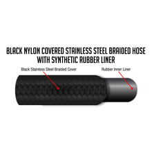 Load image into Gallery viewer, Flo Supply 6AN Black Nylon Covered Stainless Steel Braided Hose - Synthetic Rubber Liner
