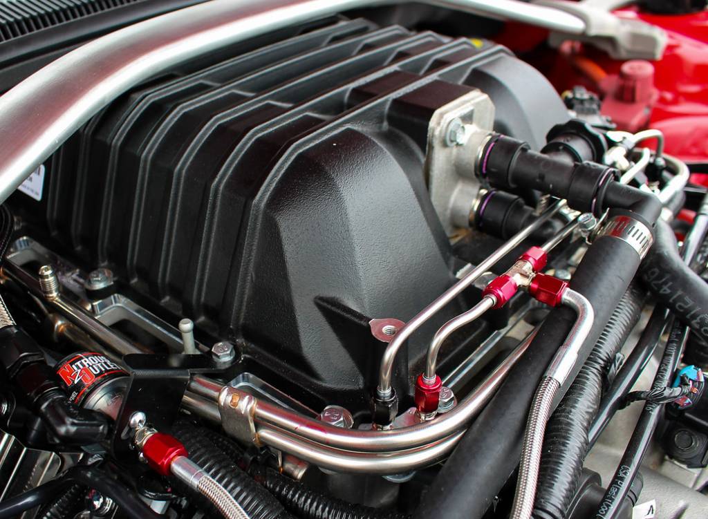 LSA ZL1 Camaro Supercharger Spacer Plate System (12lb Bottle)