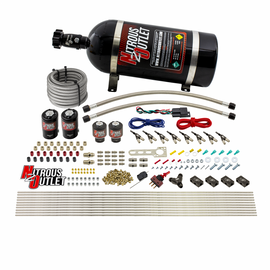 8 Cylinder Single Stage Direct Port Nitrous System - .112 Nitrous/.177 Fuel Solenoids - E85 (10lb Bottle)