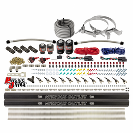 6 Cylinder 4 Solenoid Dual Stage Direct Port System With Distribution Blocks and 90 Degree Nozzles, Low Fuel Pressure Gas (12lb Bottle)