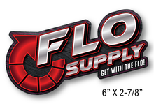 Load image into Gallery viewer, Flo Supply Promotional Decal - Contour Cut (6" x 2-7/8")