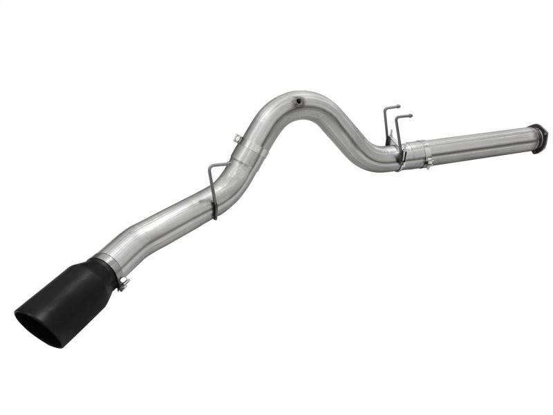 aFe MACHForce XP Exhaust 5in DPF-Back Stainless Steel Exht 2015 Ford Turbo Diesel V8 6.7L Black Tip