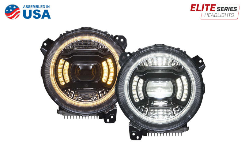 Diode Dynamics 18-23 Jeep JL Wrangler Elite Max LED Headlamps