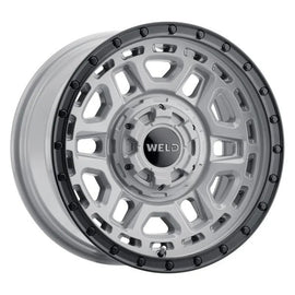Weld Off-Road Crux 17x9in / 5x139.7 BP / ET 0 / 110.2mm Bore - Gloss Armor Gray / Satin Black Wheel