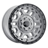 Weld Off-Road Crux 17x9in / 6x135 BP / ET -12 / 106.1mm Bore - Gloss Armor Gray / Satin Black Wheel