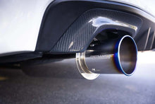 Load image into Gallery viewer, GReddy Titanium Trust PE-TR Tip L 110MM x 115MM - Titanium Burnt Finish