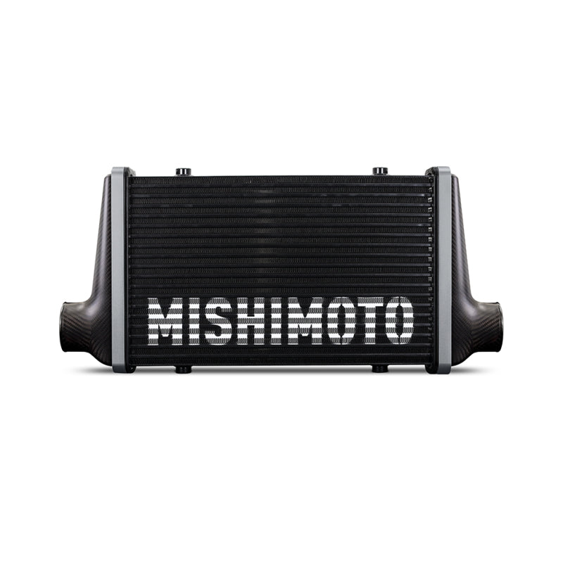 Mishimoto Universal Carbon Fiber Intercooler - Gloss Tanks - 525mm Gold Core - S-Flow - R V-Band