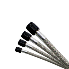 Load image into Gallery viewer, Nitrous Express 8AN 12in Stainless Steel Braided Hose (Black Ends)