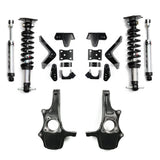 QA1 2019+ Chevrolet Silverado / GMC Sierra 1500 Single Adjustable 4/5in Lowering Kit w/ Spindles
