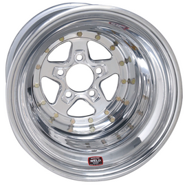 Weld Alumastar 15x14 / 5x4.5 / 5 BS / 3.18 HB - Polished Center - Polished Shell - Non-BL Wheel