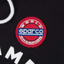 Load image into Gallery viewer, Sparco Sweatshirt Hooded 77 Black SMALL