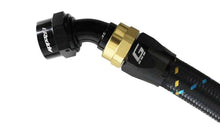 Load image into Gallery viewer, GReddy AN12 45 DEGREE HOSE END SWIVEL BLACK/GOLD ANODIZED