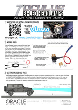 Load image into Gallery viewer, Oracle Oculus 7in Bi-LED Projector Headlights for Jeep Wrangler JK - 6000K NO RETURNS