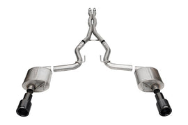 Corsa 2024 Ford Mustang GT Coupe 3in Sport Cat-Back Exhaust - 4.5in Black Carbon Fiber Tips