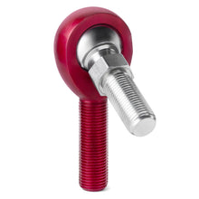 Load image into Gallery viewer, QA1 A Series Endura Rod End - Male/Left Hand - .625in Bore x 3/4-16 w/Stud - Red Aluminum