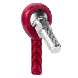 QA1 A Series Endura Rod End - Male/Right Hand - .25in Bore x 1/4-28 w/Stud - Red Aluminum