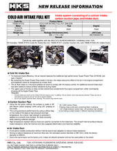 Load image into Gallery viewer, HKS Subaru ZN8/ZD8 Cold Air Intake Full Kit