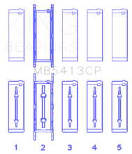 Load image into Gallery viewer, King Engine Bearings General Motors 134 Crankshaft Main Bearing Set (Set of 10)
