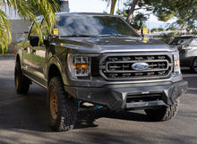 Load image into Gallery viewer, Go Rhino 21-23 Ford F-150 (4dr) Element Front Bumper w/ Power Bar - Tex. Blk