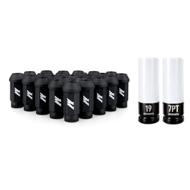 Mishimoto Steel Locking Lug Nuts M14x1.5 24pc Set Black