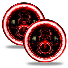 Load image into Gallery viewer, Oracle 7in High Powered LED Headlights - Black Bezel - Red NO RETURNS