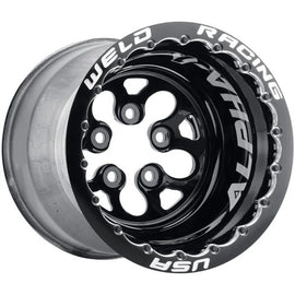 Weld Alpha-1 15x13 / 5x127 BP / 2in. BS Wheel - Black DBL MTS
