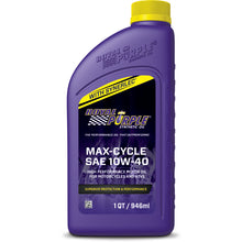 Load image into Gallery viewer, Royal Purple Max-Cycle Synthetic 10W40 Motorcycle Oil - 1 Quart