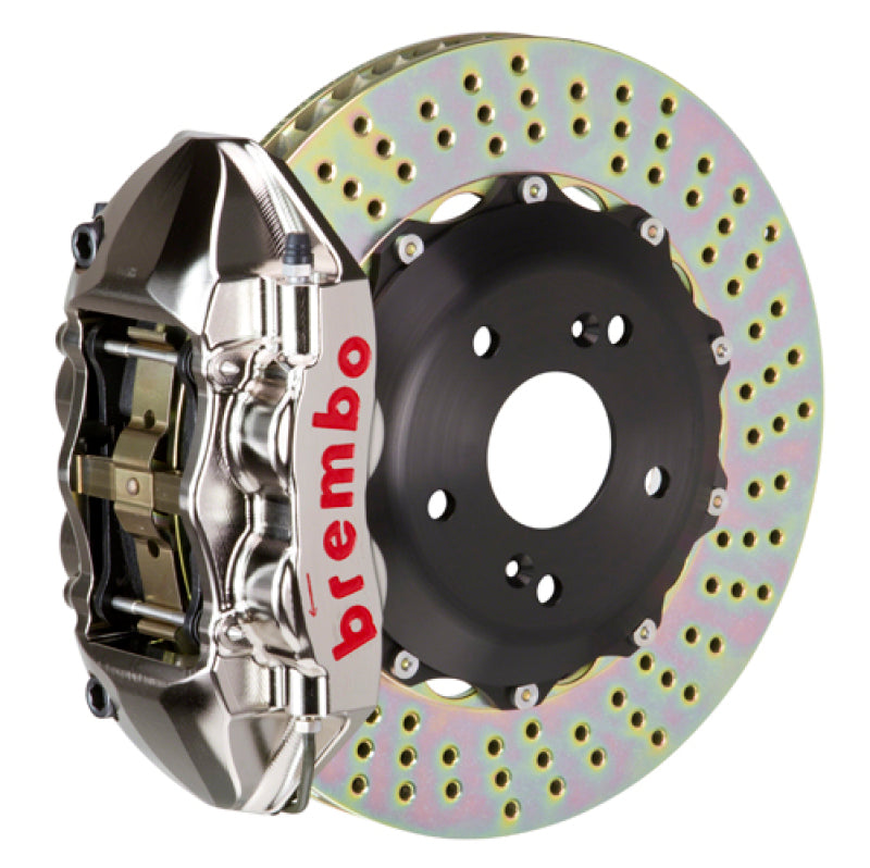 Brembo 99-05 S2000 Rear GTR BBK 4 Piston Billet328x28 2pc Rotor Drilled- Nickel Plated