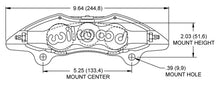 Load image into Gallery viewer, Wilwood DynaPro DP6 Lug Mount Polished Alum. Caliper 1.62in/1.12in/1.12in Piston .81in Rotor - Right