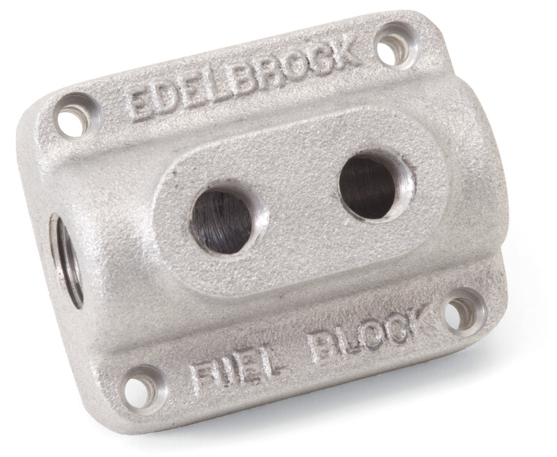 Edelbrock Fuel Block Dual Carburetor As Cast