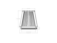 Load image into Gallery viewer, aFe POWER Universal Clamp-On Air Filter w/ D2 Dura-Dry Media - 6in F x 7.5in B x 5.5in T x 7in H