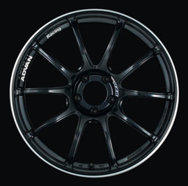 Advan RZII 17x8 +54 5x114.3 Racing Gloss Black and Ring Wheel