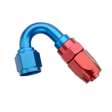 Load image into Gallery viewer, Fragola -8AN x 150 Degree Pro-Flow Hose End - Blue/Red