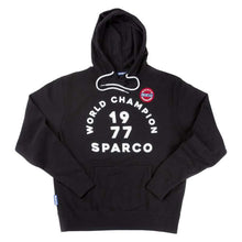 Load image into Gallery viewer, Sparco Sweatshirt Hooded 77 Black SMALL