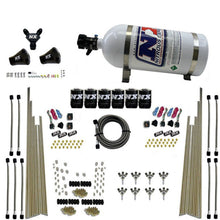 Load image into Gallery viewer, Nitrous Express 8 Cyl Triple-D Dry Direct Port 3 Stage Dry 6 Solenoids Nitrous Kit w/10lb Bottle