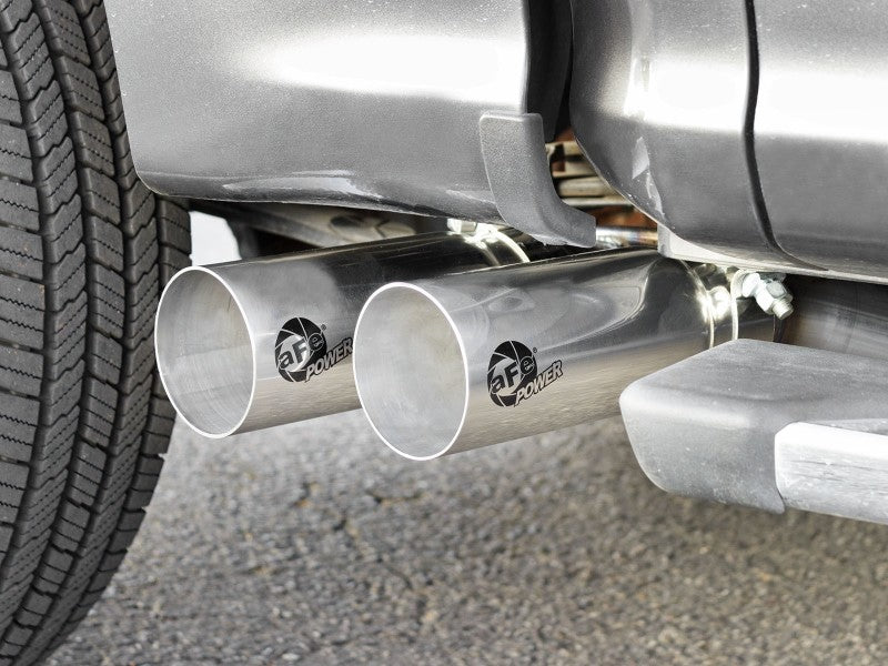 aFe Rebel 3in 409 SS Cat-Back Exhaust 2021 Ford F-150 V6 2.7L/3.5L (tt)/V8 5.0L w/ Polished Tips