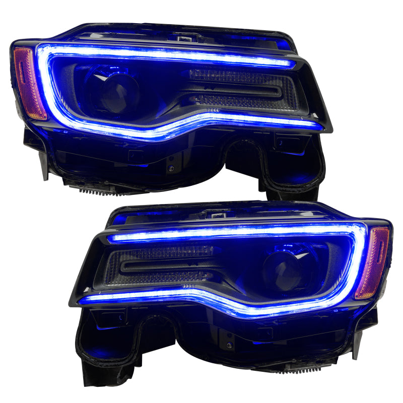 Oracle 14-21 Jeep Grand Cherokee Dynamic Headlight DRL Upgrade Kit - ColorSHIFT - Dynamic NO RETURNS