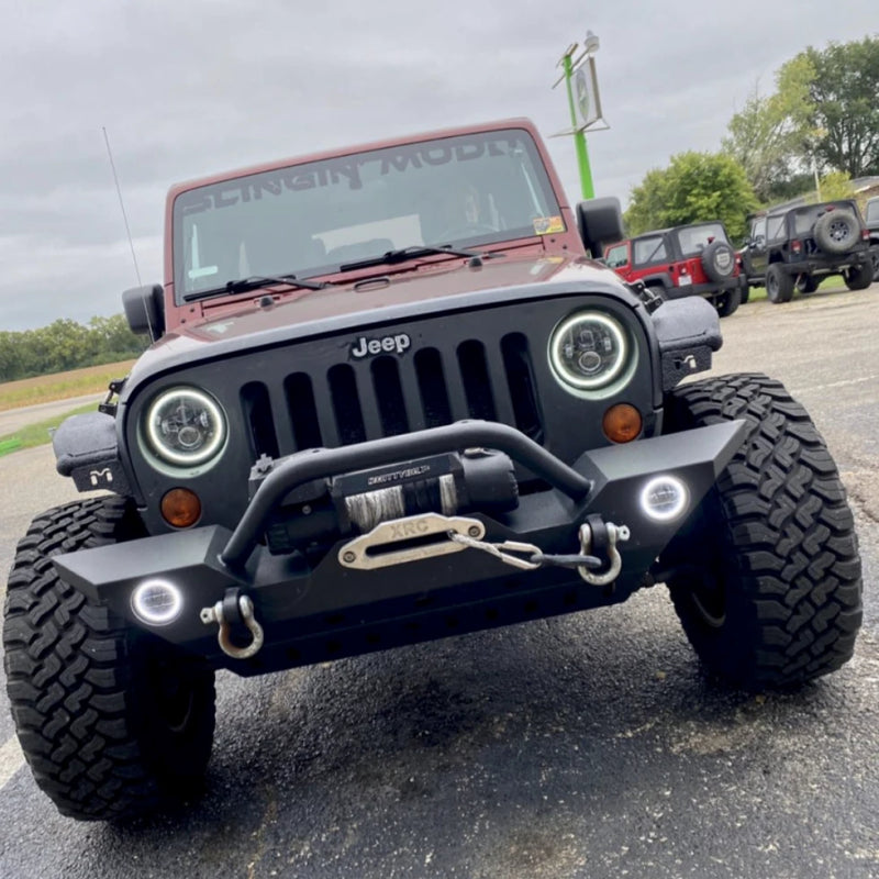 Oracle 7in High Powered LED Headlights - Black Bezel - ColorSHIFT - BC1 NO RETURNS