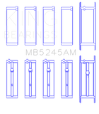King 91-04 Nissan 146CI/2.4L KA24DE L4 / 89-97 146CI/2.4L KA24E L4  (Size STD) Main Bearing Set
