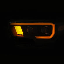 Load image into Gallery viewer, ANZO 2016-2017 Toyota Tacoma Projector Headlights w/ Plank Style Switchback Black w/ Amber w/ DRL