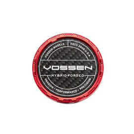 Vossen HF Carbon Billet Sport Cap 2.0 - Small (VHF) - Transparent Red - Twill Weave (Gloss)