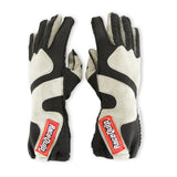 RaceQuip SFI-5 Gray/Black Large Outseam w/ Closure Glove