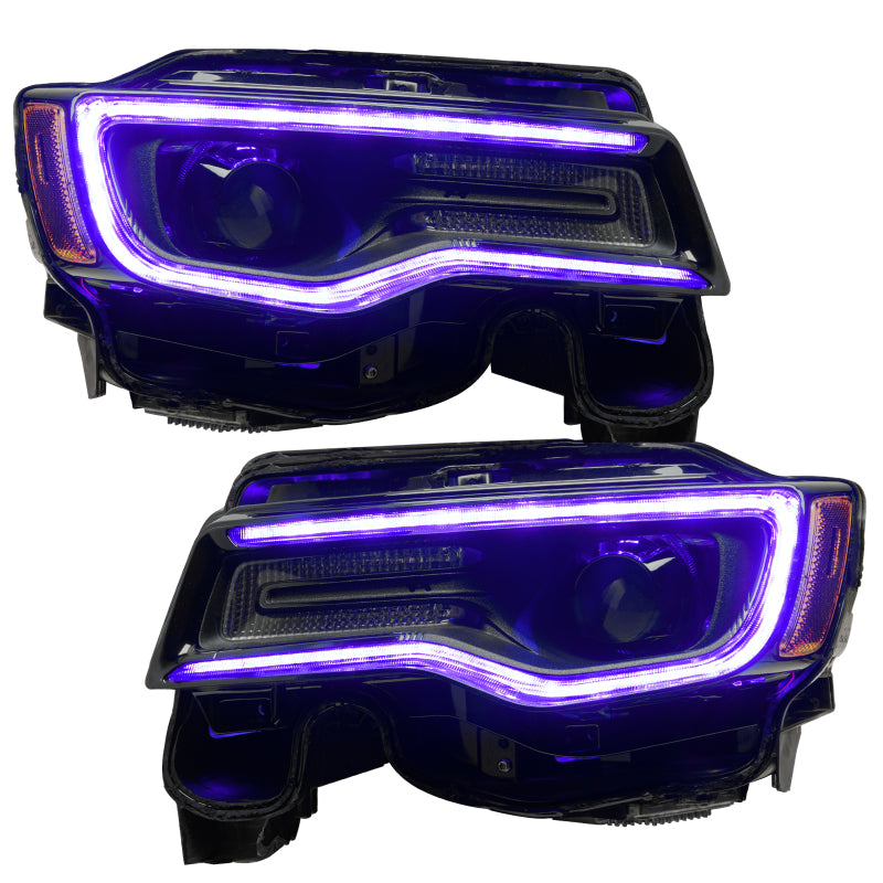 Oracle 14-21 Jeep Grand Cherokee Dynamic Headlight DRL Upgrade Kit - ColorSHIFT - Dynamic NO RETURNS